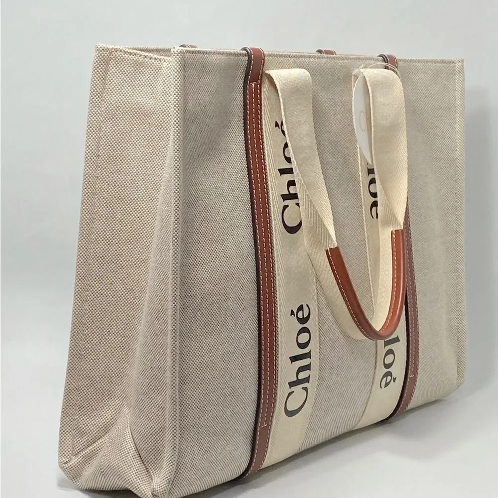 Chloe Large Woody Canvas Tote